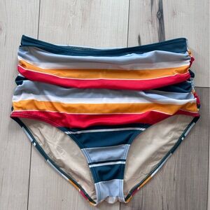 Nani swimwear Striped High-Waisted Bikini Bottom